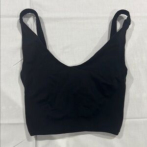Black Sleeveless Crop Top/ Sports Bra XS